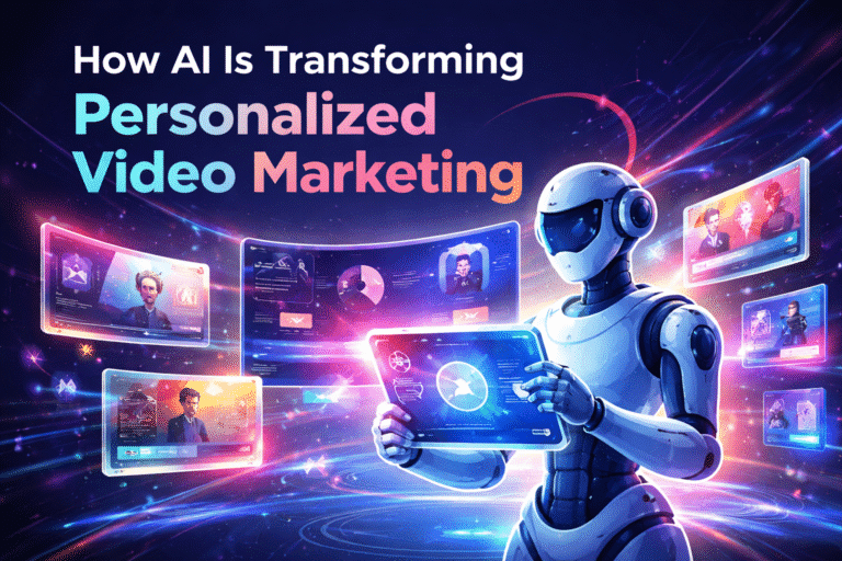 AI personalized video marketing showing dynamic, customized videos for individual customers
